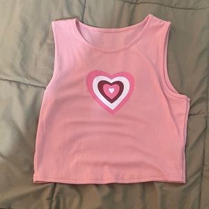 shein heart crop top